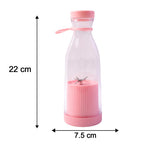 Portable Mini Electric Juicer Blender – 380ml USB Rechargeable Bottle