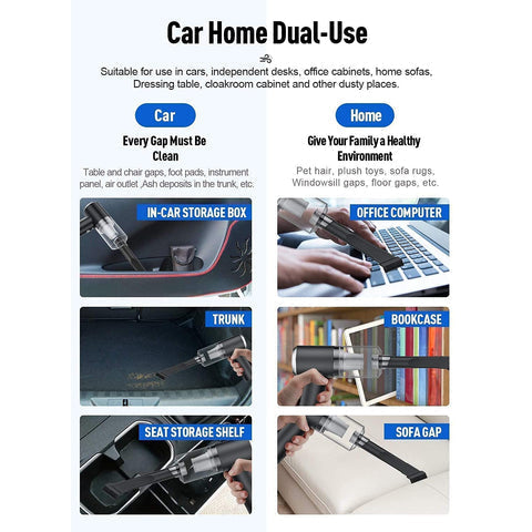 Multipurpose Portable Wireless Vacuum Cleaner & Air Duster