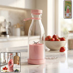 Portable Mini Electric Juicer Blender – 380ml USB Rechargeable Bottle