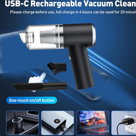 Multipurpose Portable Wireless Vacuum Cleaner & Air Duster