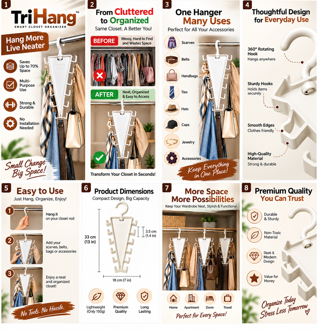 TriHang™ Smart Closet Organizer