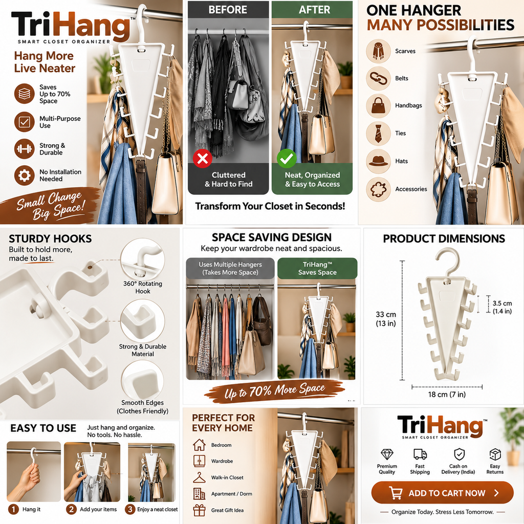 TriHang™ Smart Closet Organizer