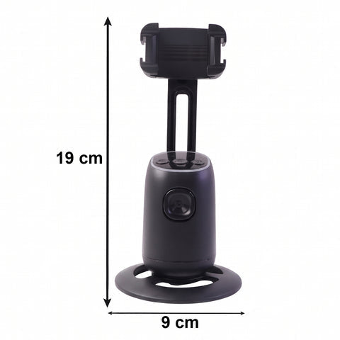 AI Face Tracking Mobile Holder | 360° Smart Auto Tracking Phone Stand for Reels, Live Streaming & Video Calls