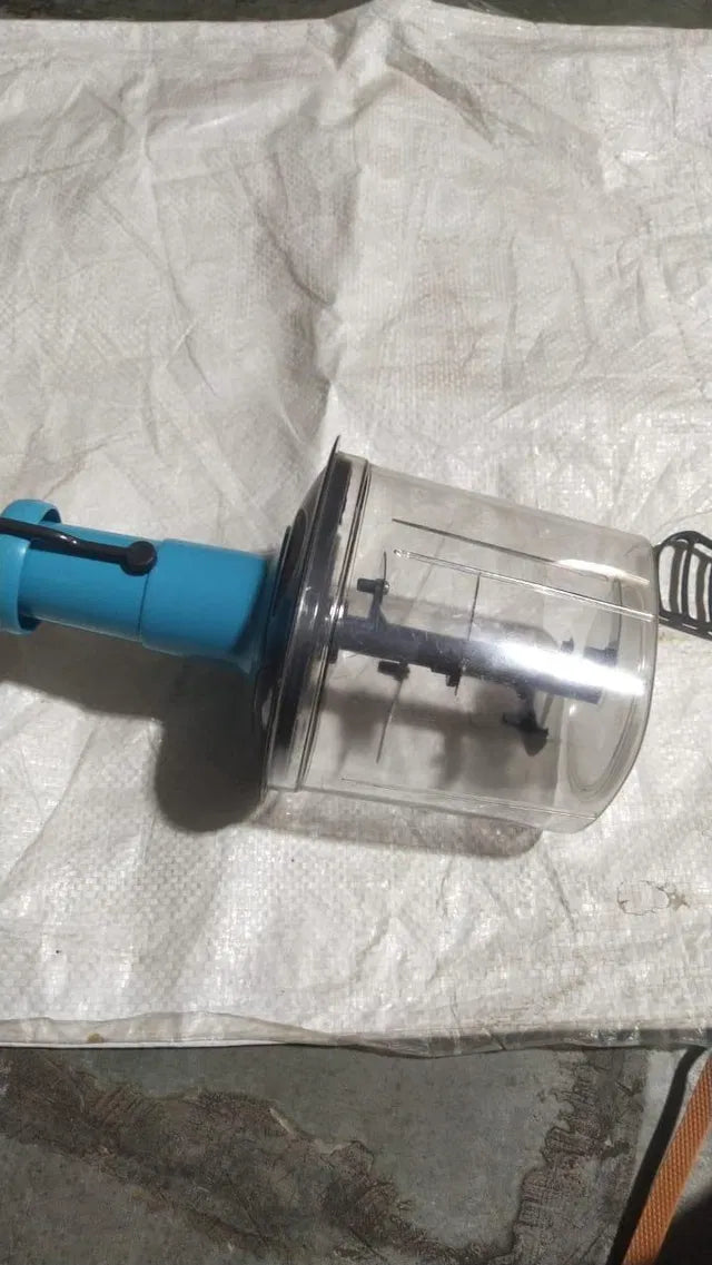 Manual Push-Press Vegetable & Fruit Chopper | Stainless Steel Blades