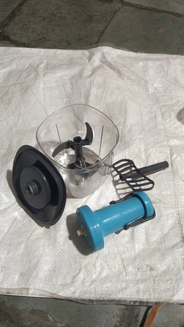 Manual Push-Press Vegetable & Fruit Chopper | Stainless Steel Blades